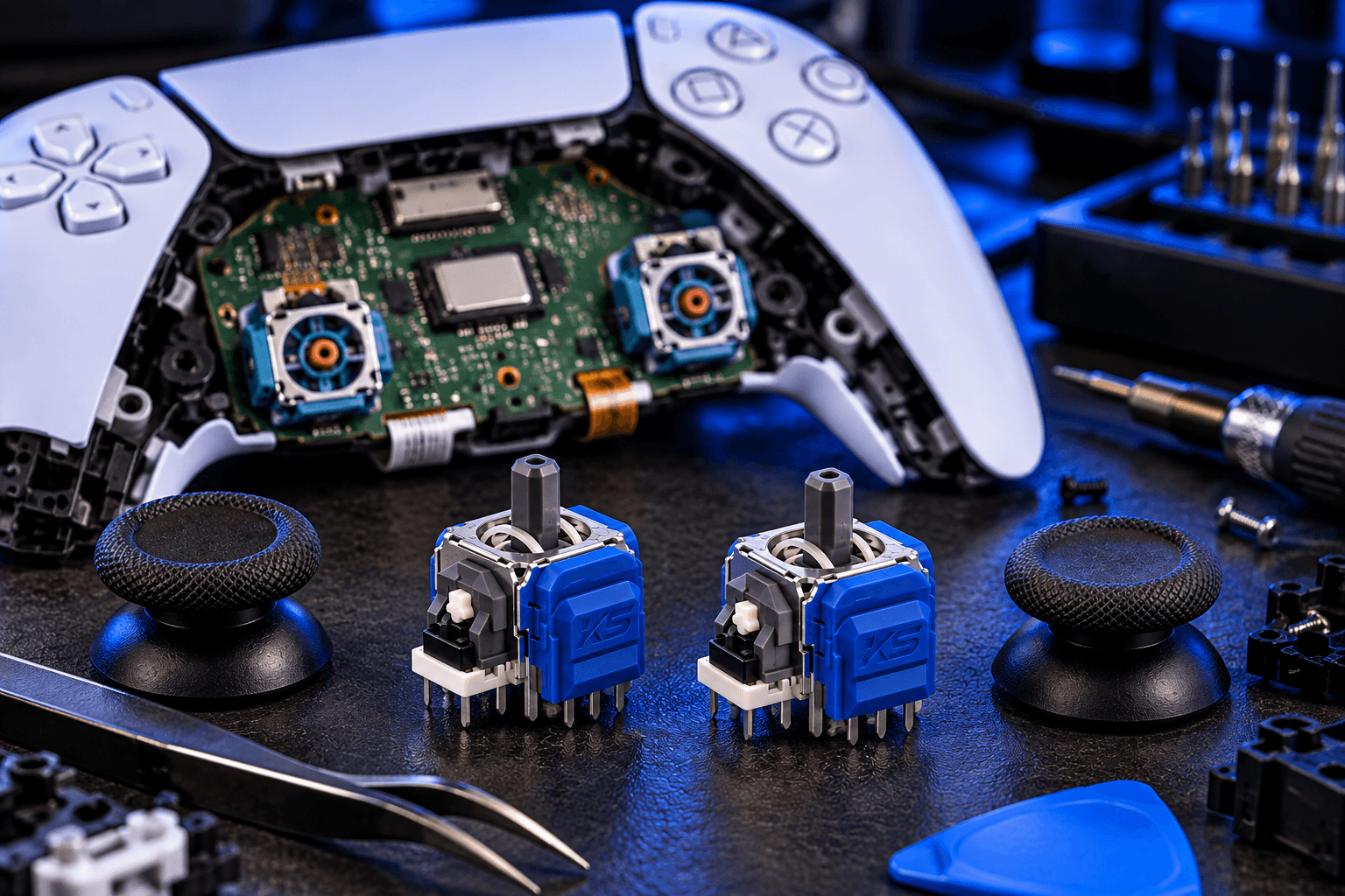 K-Silver JS13PRO+ TMR analogi spremni za ugradnju u DualSense kontroler